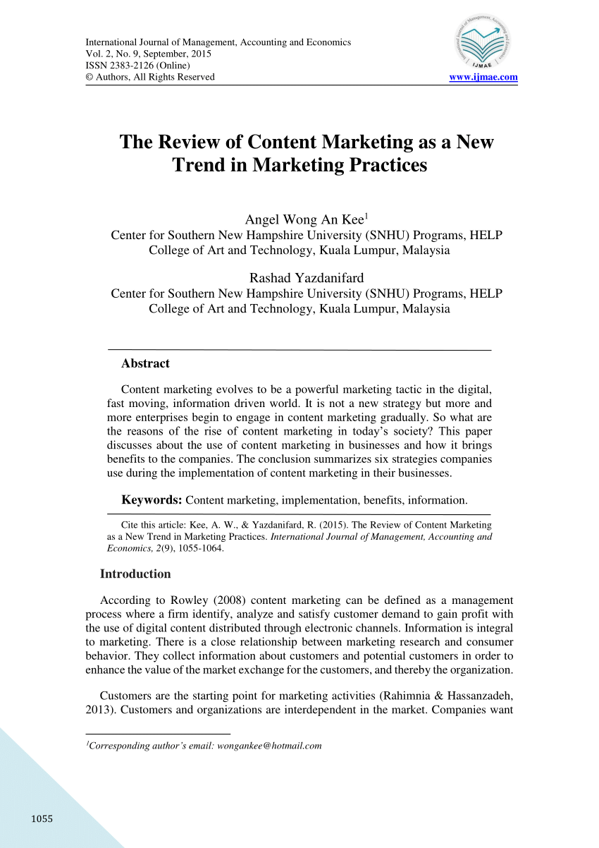 article review on marketing management pdf