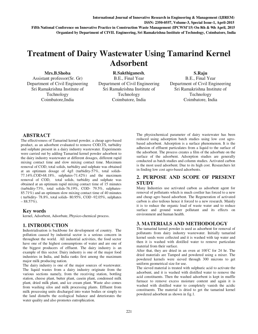 literature review on dairy wastewater treatment