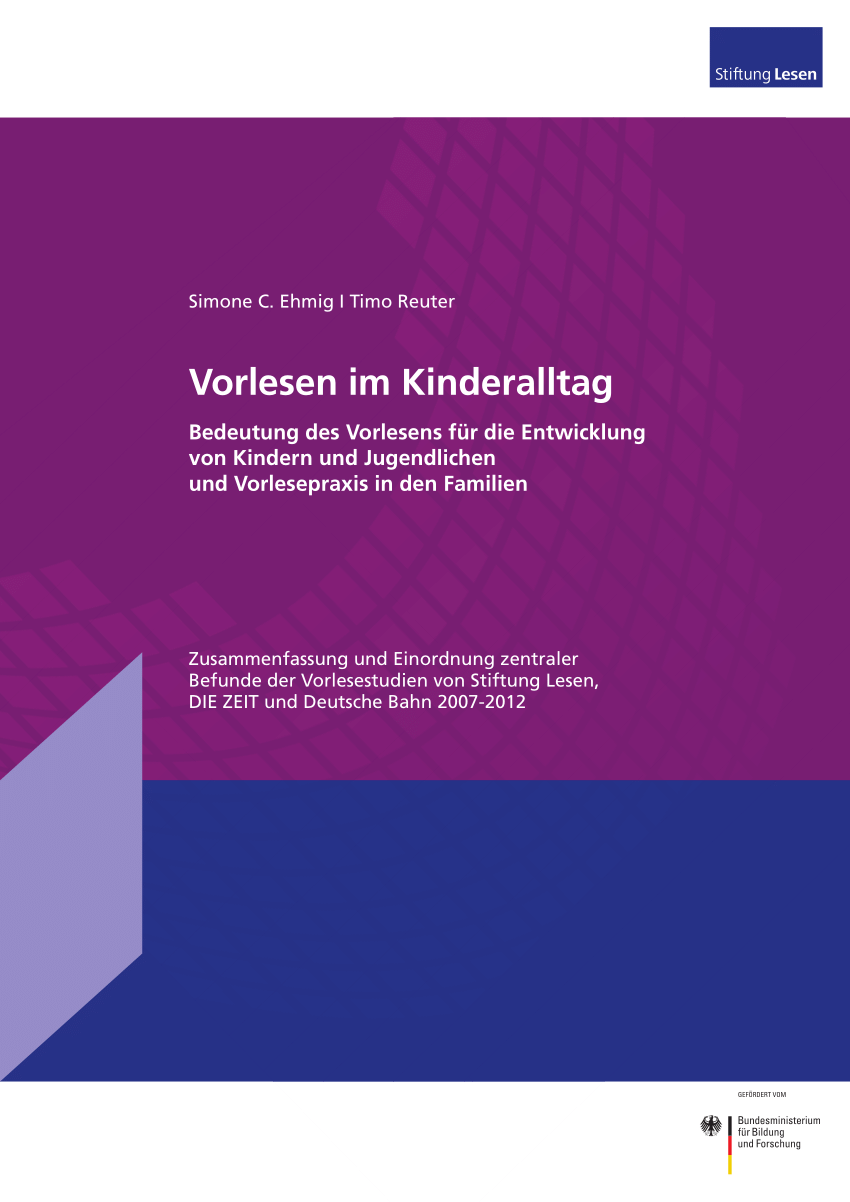 PDF) Vorlesen im Kinderalltag. Bedeutung des Vorlesens für die