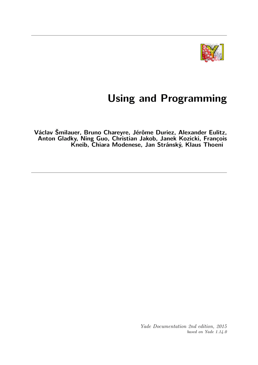 PDF) Using and Programming