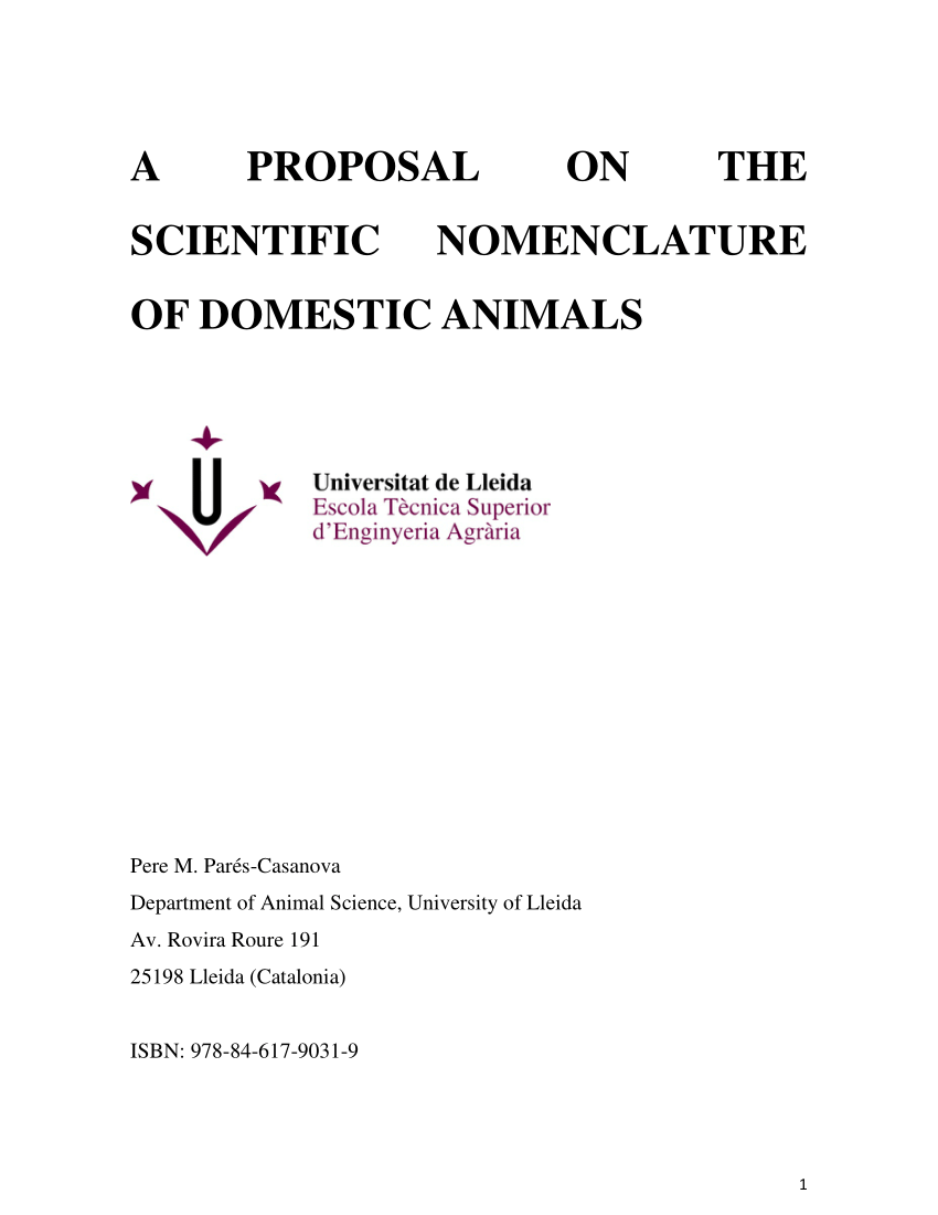 pdf-a-proposal-on-the-scientific-nomenclature-of-domestic-animals