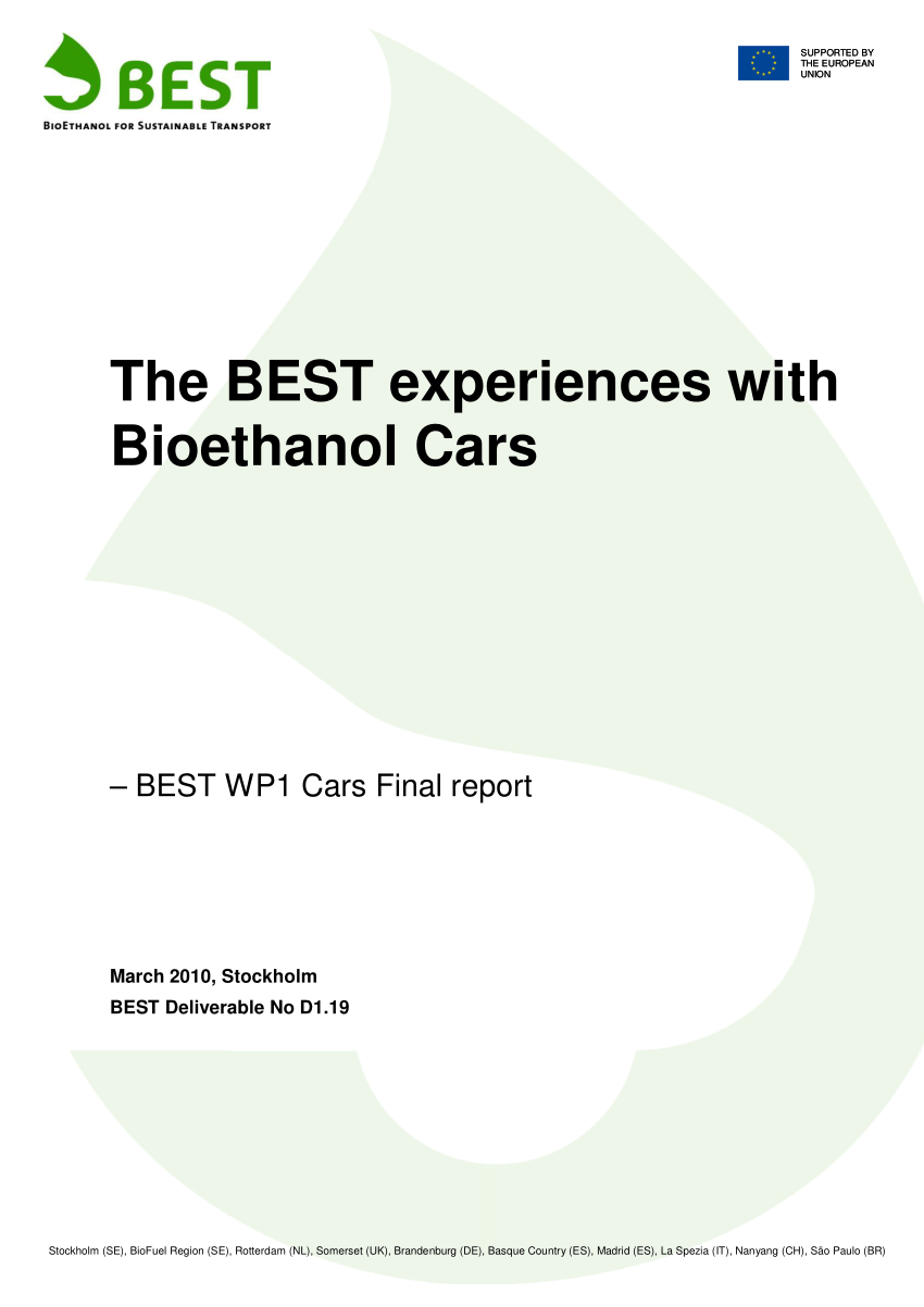 Pdf The Best Experiences With Bioethanol Cars