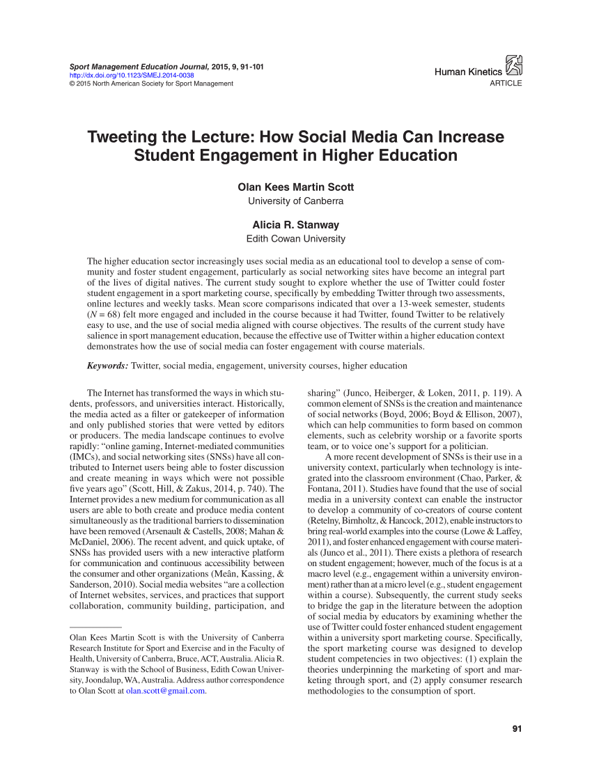 social media in higher education a literature review of facebook