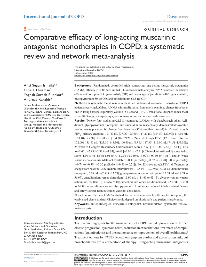 (PDF) Comparative efficacy of long-acting muscarinic ...