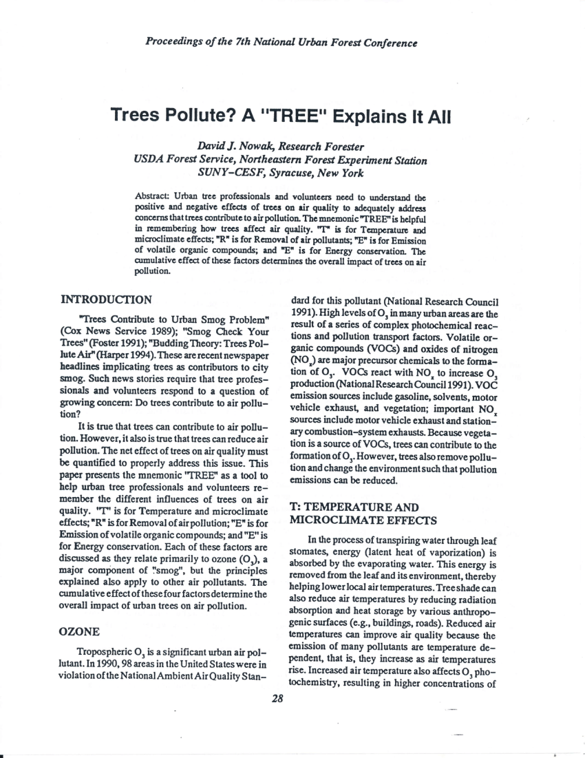 (PDF) Trees pollute? A "TREE" explains it all