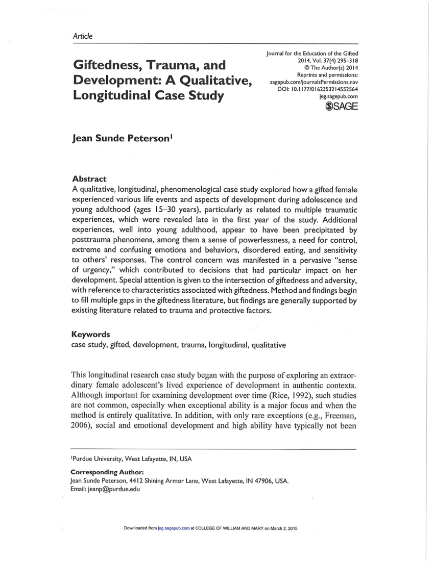 qualitative longitudinal case study