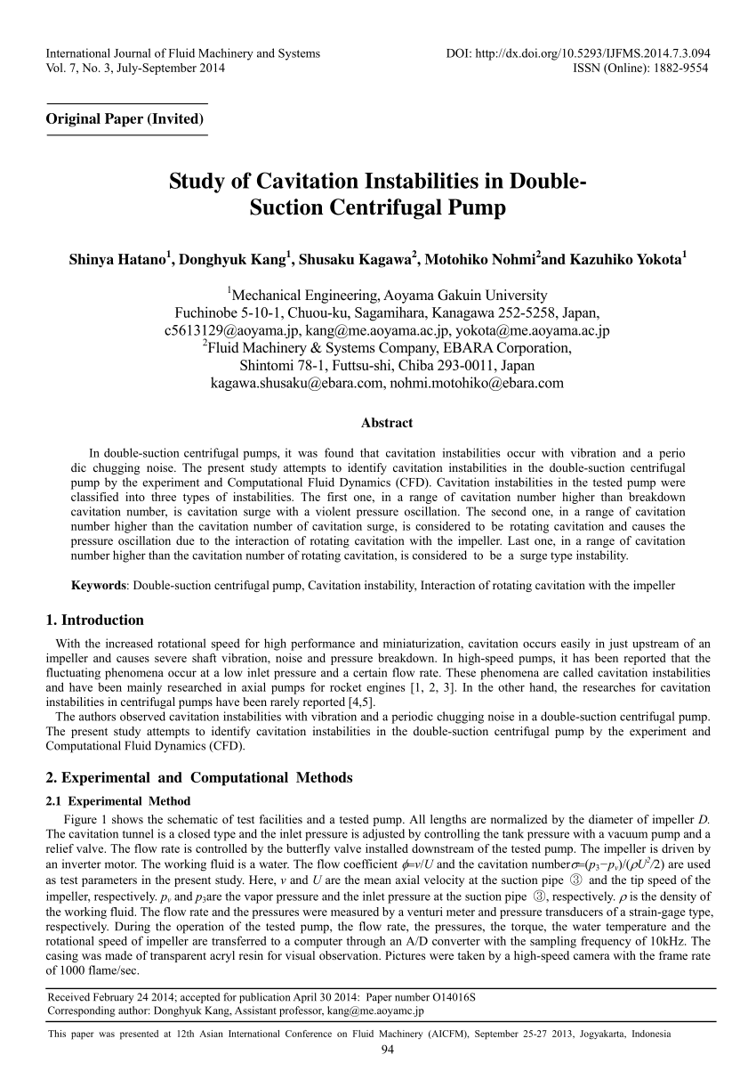  iPDFi Study of Cavitation Instabilities in Double Suction 