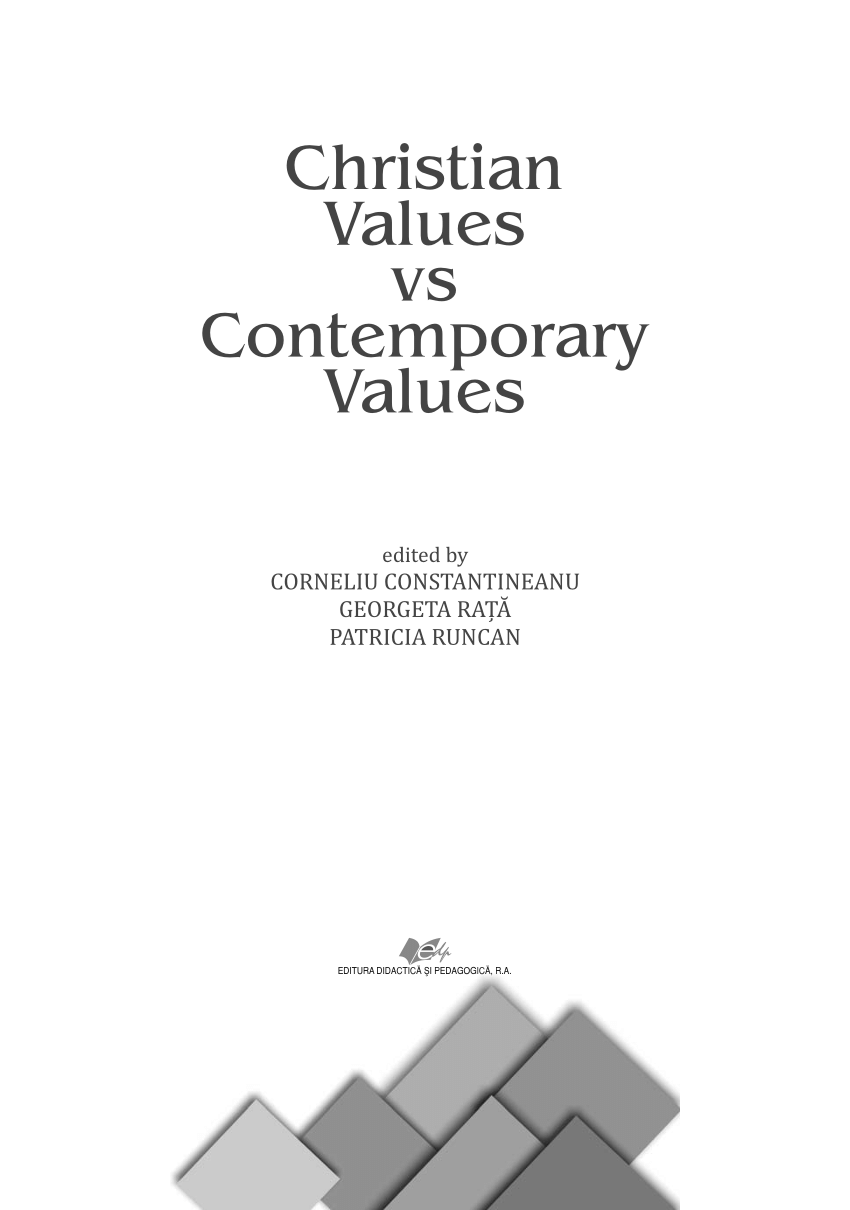Pdf Christian Values Vs Contemporary Values
