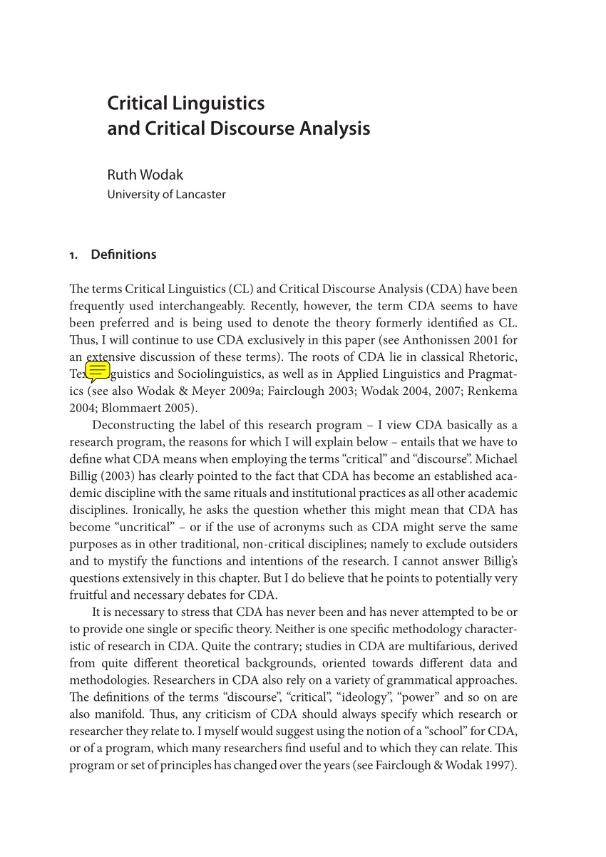 critical discourse analysis thesis pdf