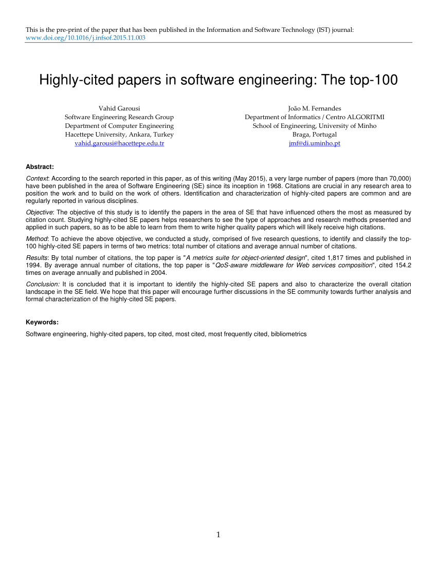 research paper in software engineering