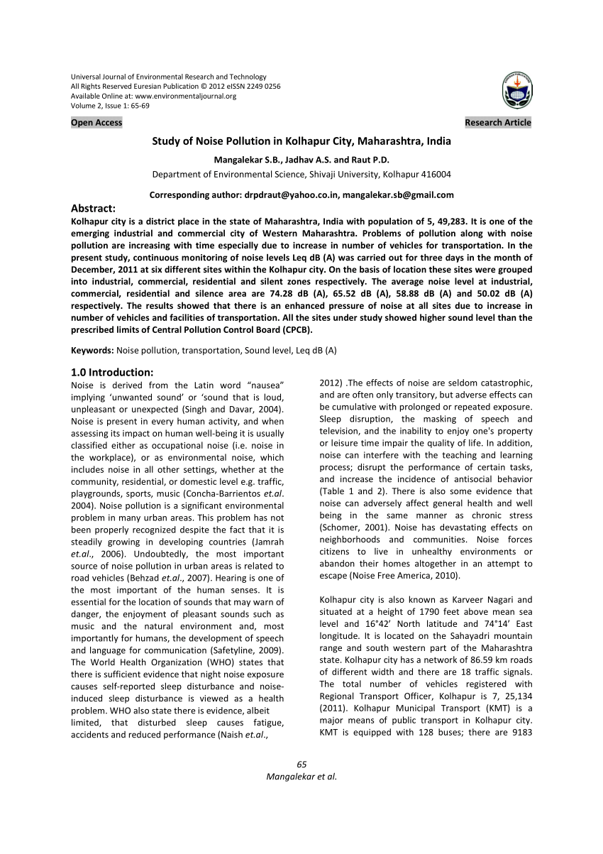 phd thesis noise pollution