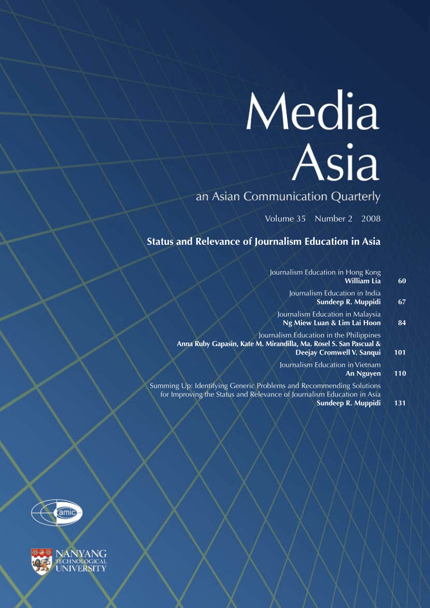 Pdf Media Asia Journalism Education In Asia