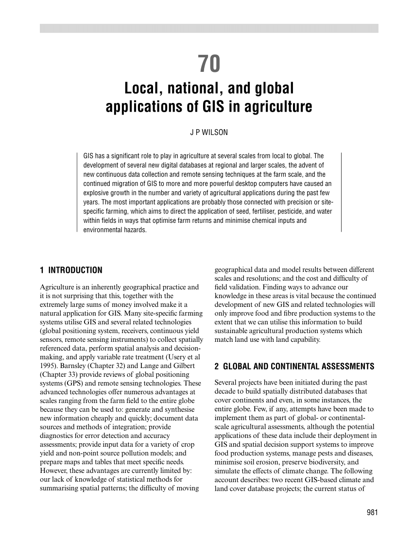 (PDF) Local, national and global applications of GIS in ...