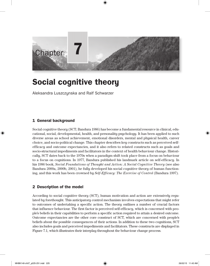 social cognitive theory research paper