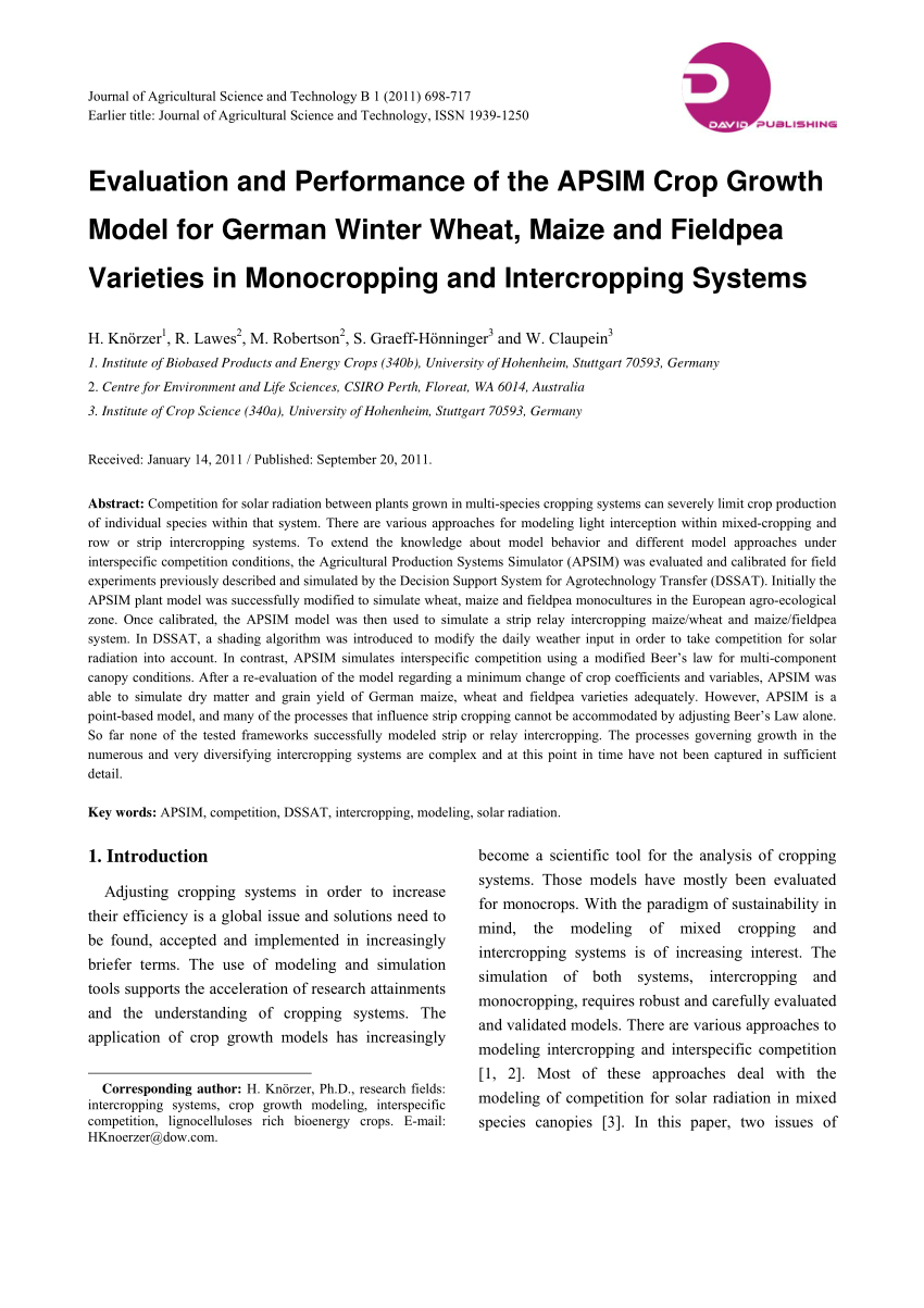 wheat biomass sensitivity analysis apsim