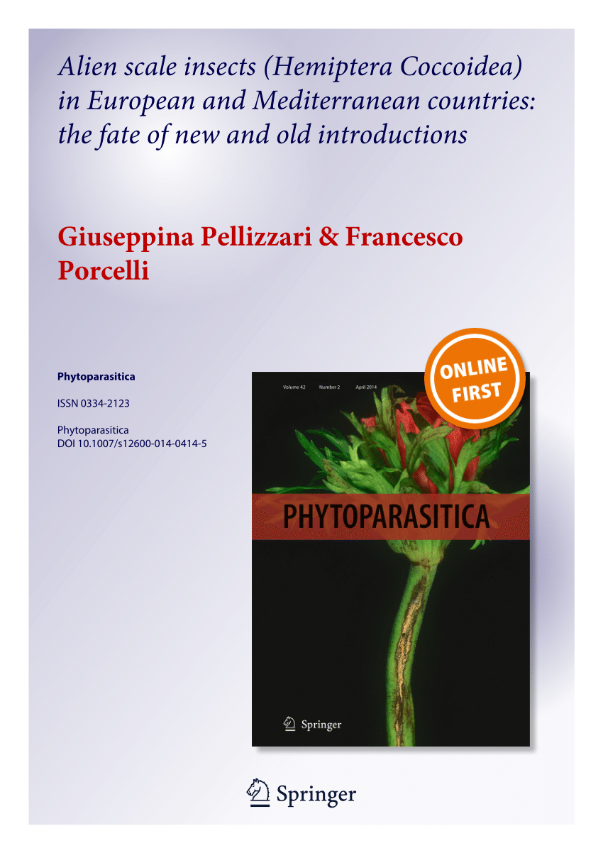 Pdf Alien Scale Insects Hemiptera Coccoidea In European And Mediterranean Countries The Fate Of New And Old Introduction