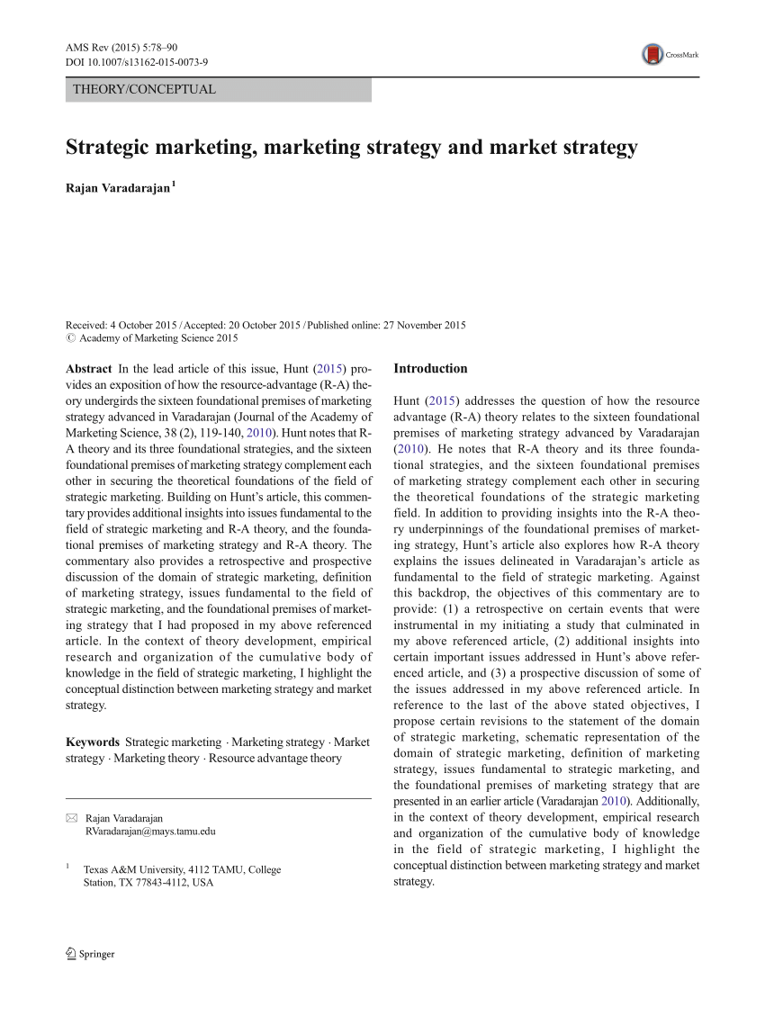 marketing strategy research article