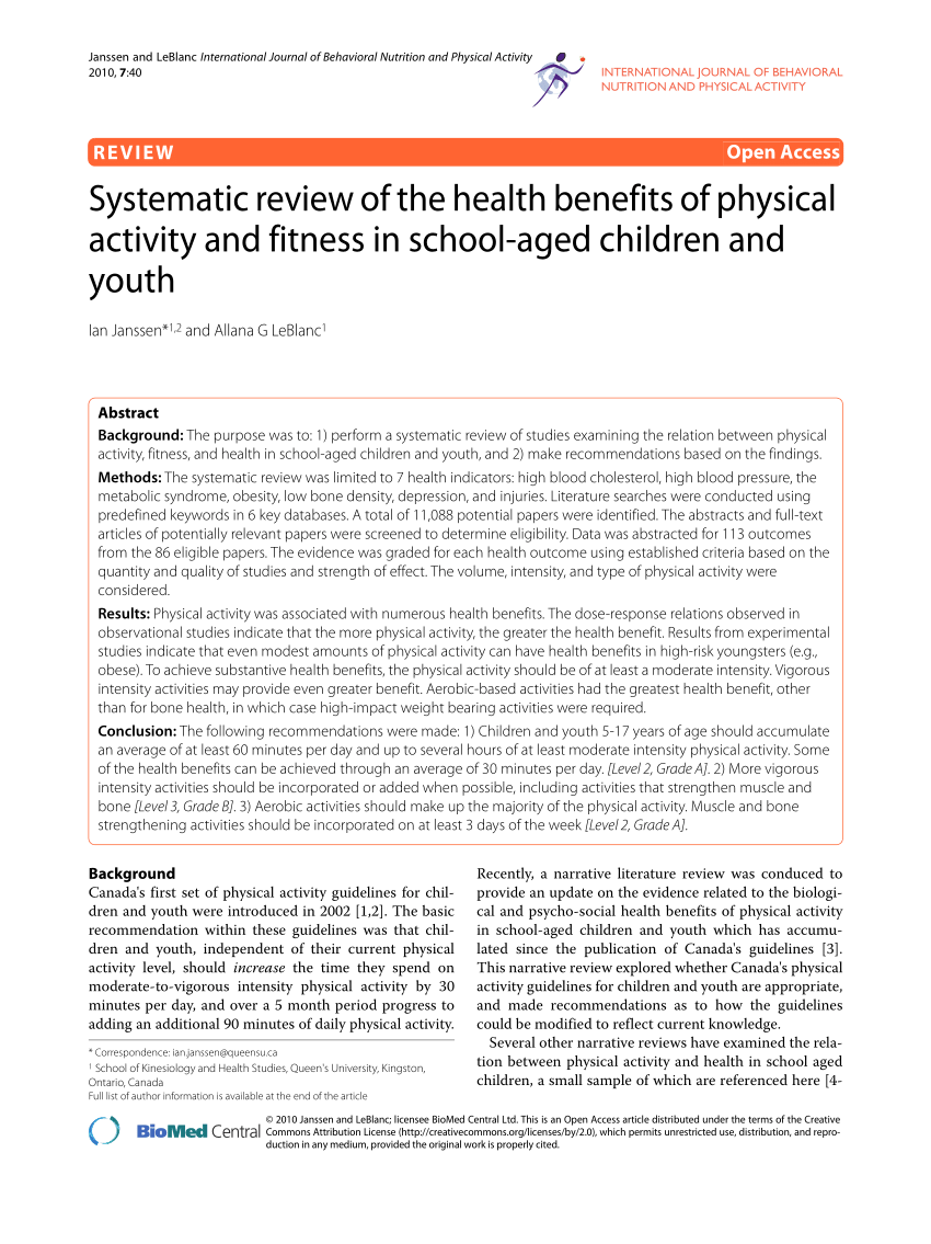 research paper on physical fitness pdf
