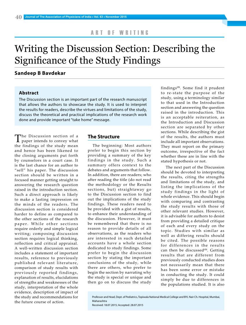 discussion section master thesis