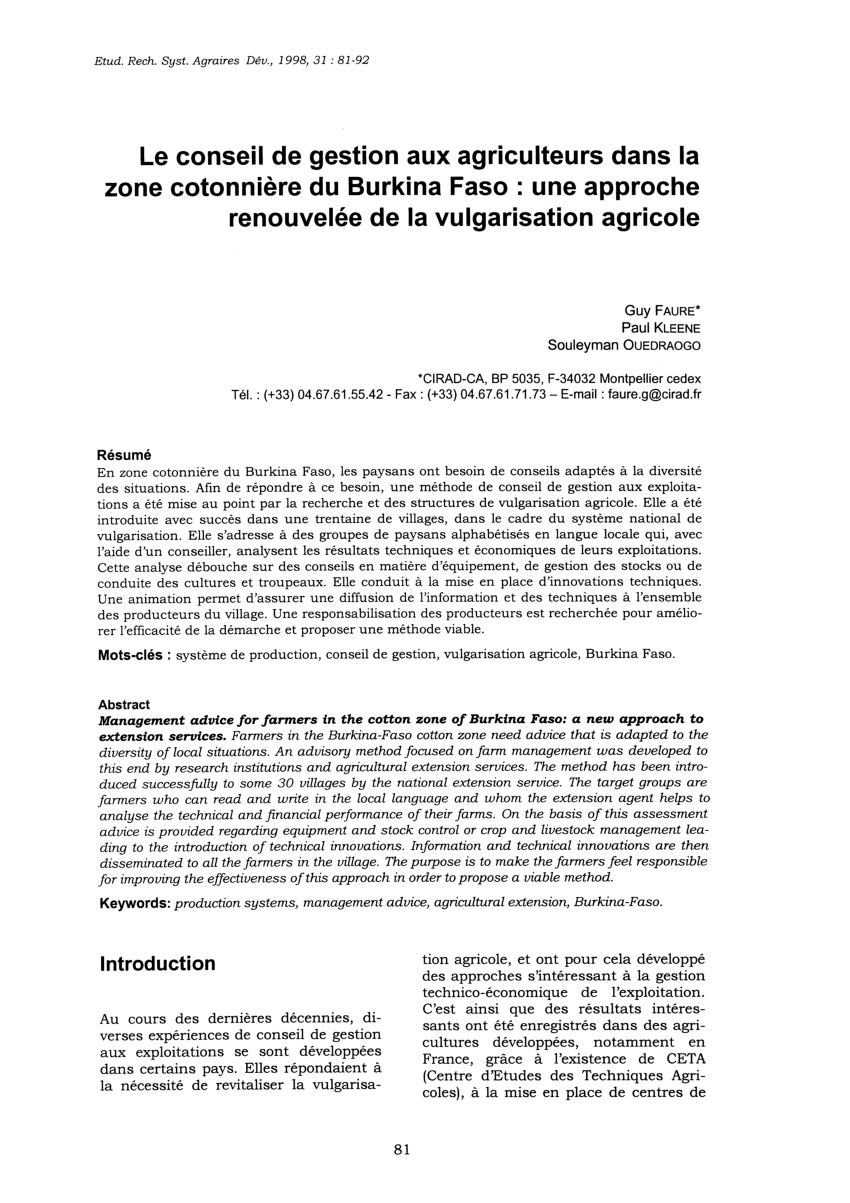 Cours Vulgarisation Agricole Pdf 5063