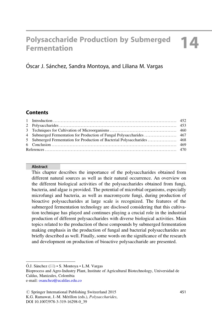 (PDF) Polysaccharide Production by Submerged Fermentation - Largepreview