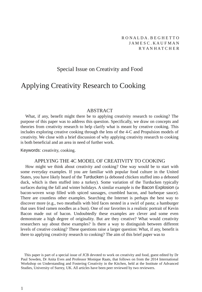 creativity in research pdf