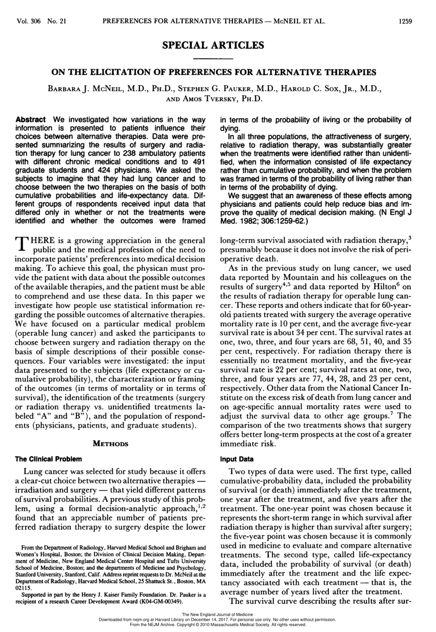 pdf-on-the-elicitation-of-preferences-for-alternative-therapies