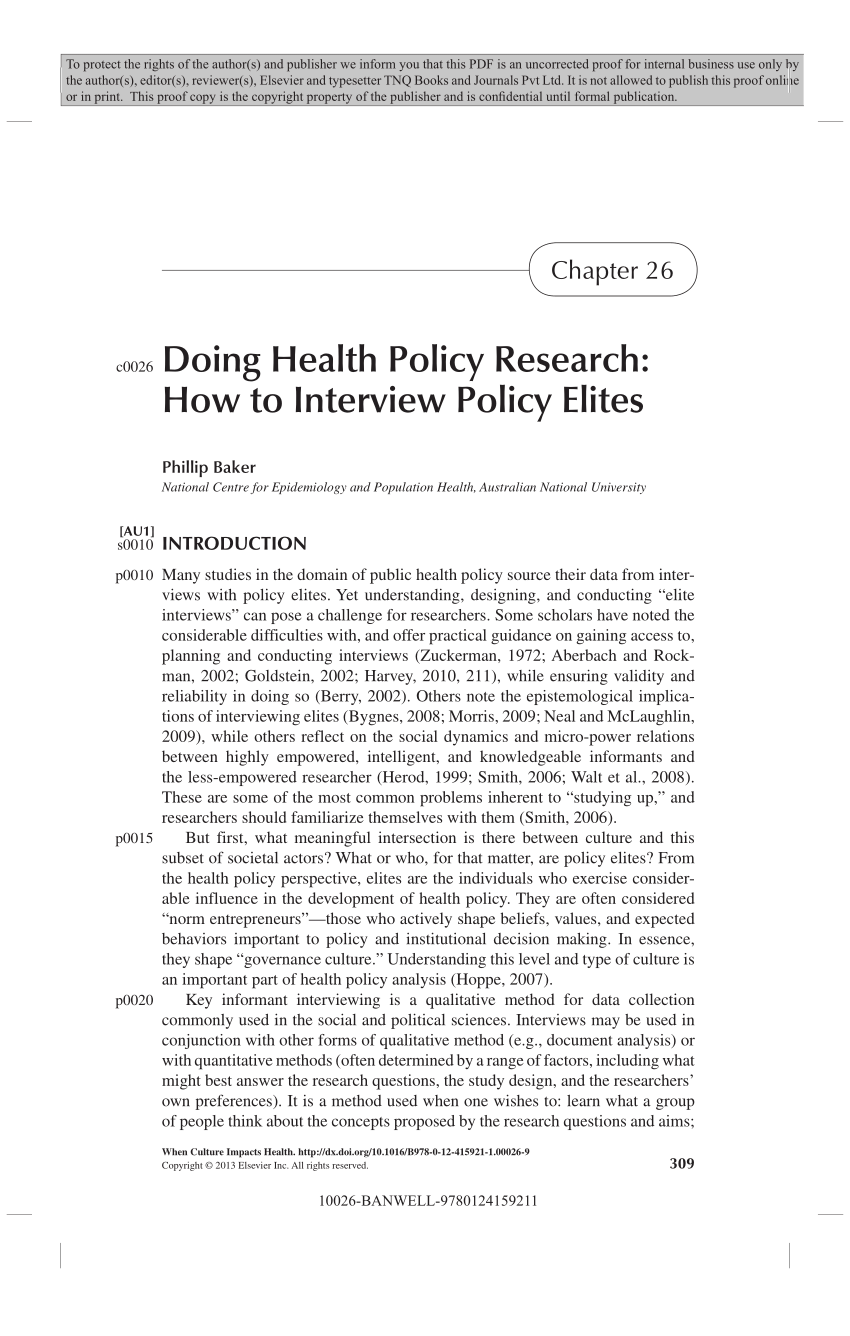 influence of research on health policy