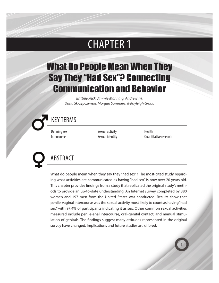 PDF) What Do People Mean When They Say They 