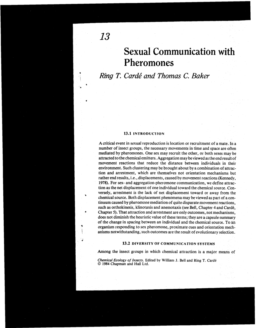 Pdf Sexual Communication With Pheromones