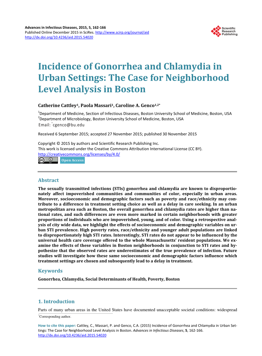 gonorrhea research paper