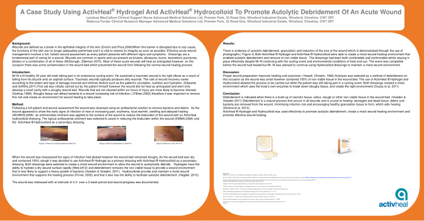 Pdf A Case Study Using Activheal Hydrogel And Activheal Hydrocolloid To Promote Autolytic Debridement Of An Acute Wound
