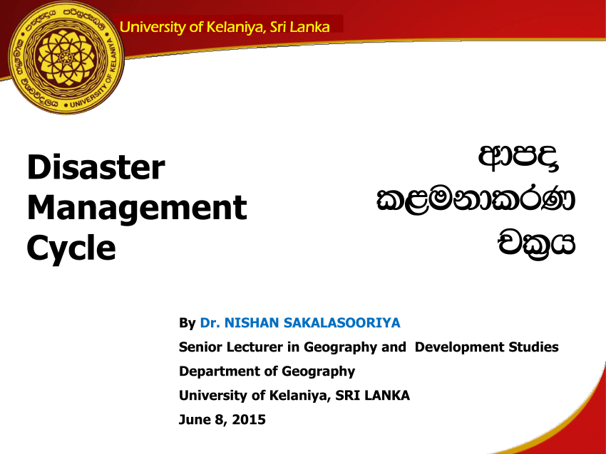 Pdf Disaster Management Cycle