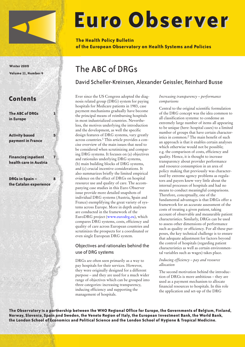 Pdf The Abc Of Drgs