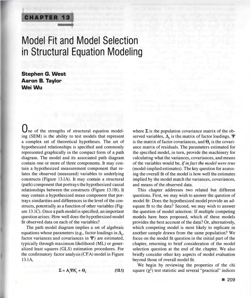 PDF] Evaluating the Fit of Structural Equation Models: Tests of  Significance and Descriptive Goodness-of-Fit Measures.