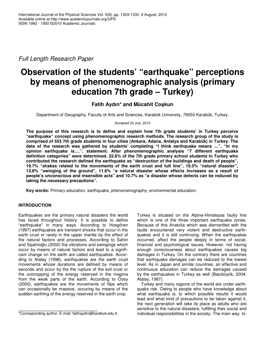 turkey earthquake case study pdf