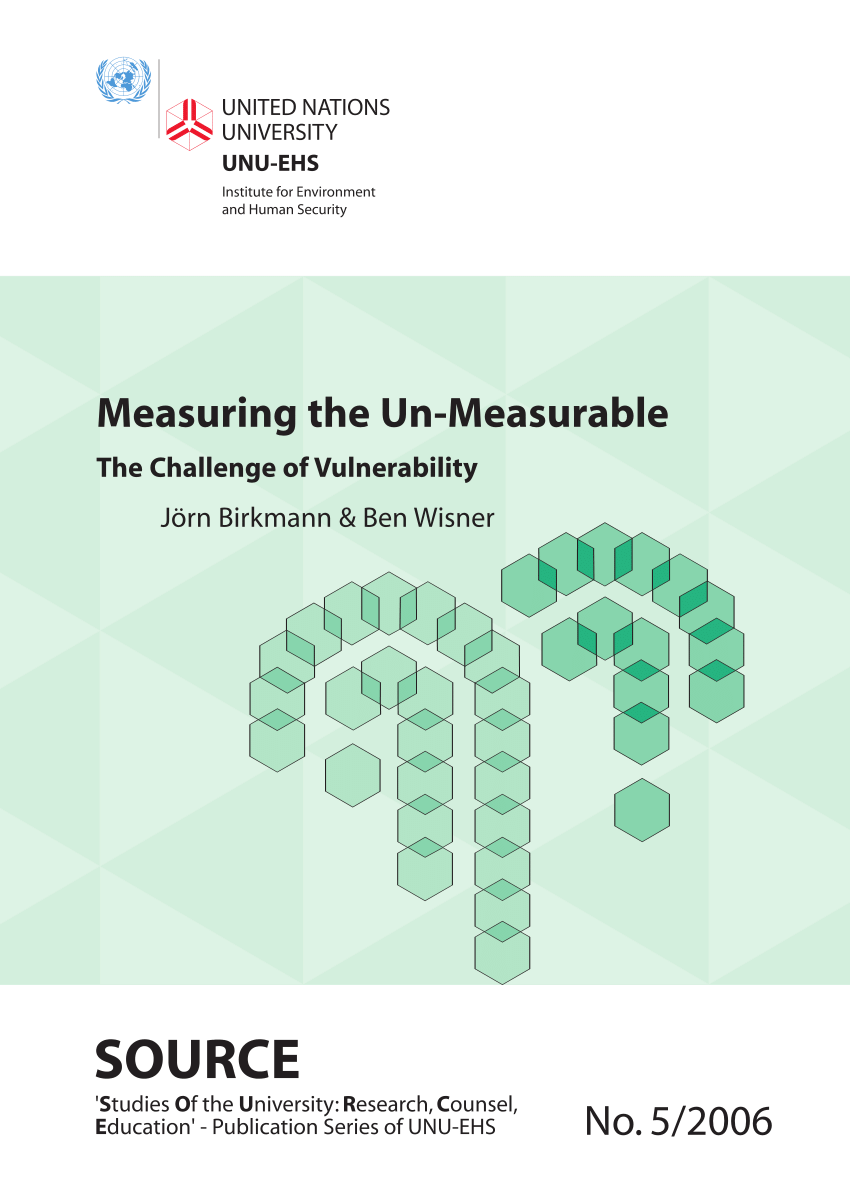 PDF) Measuring the un-measurable the challenge of vulnerability