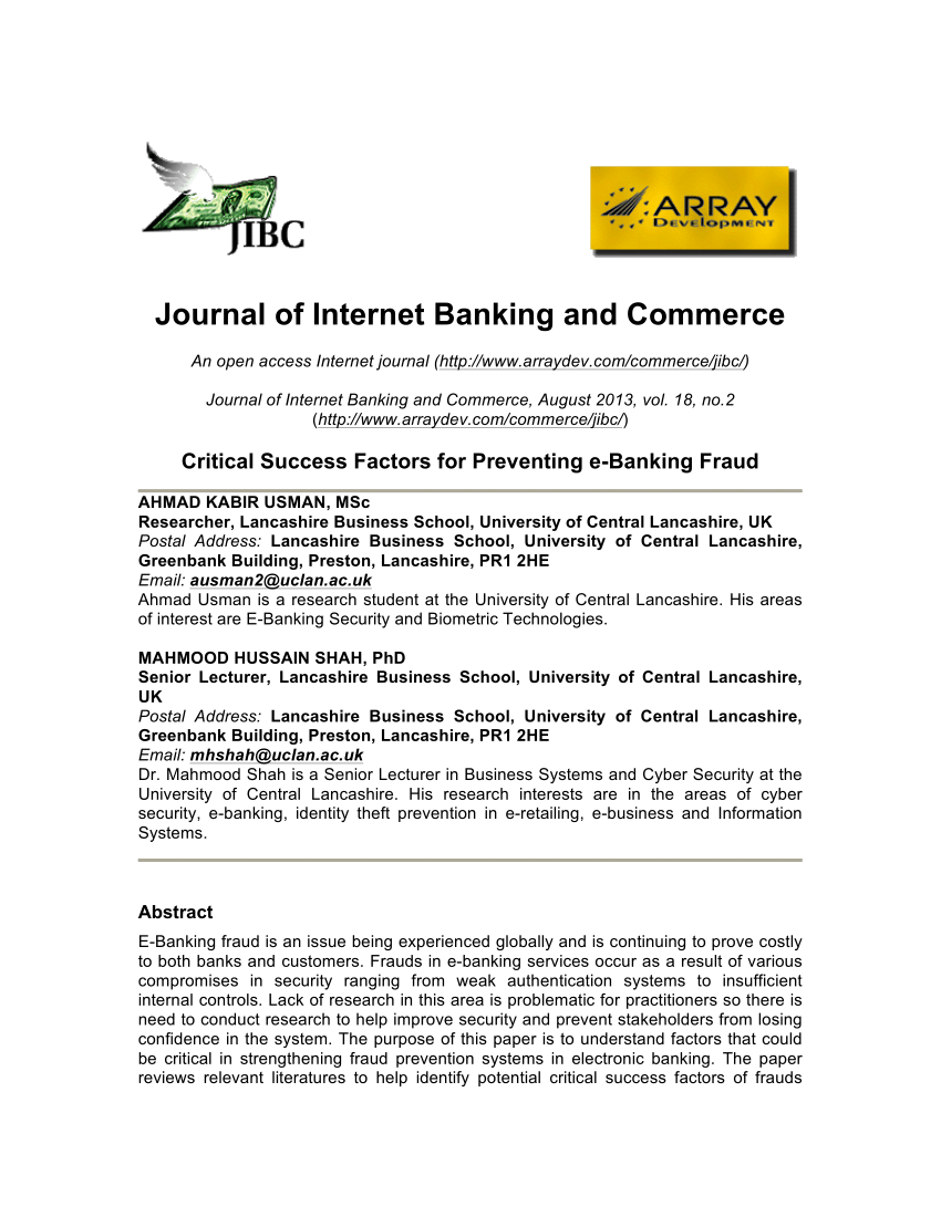 research paper on online banking