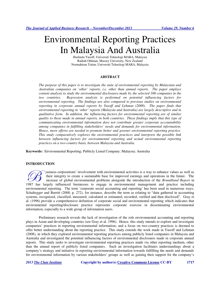 environmental research reports