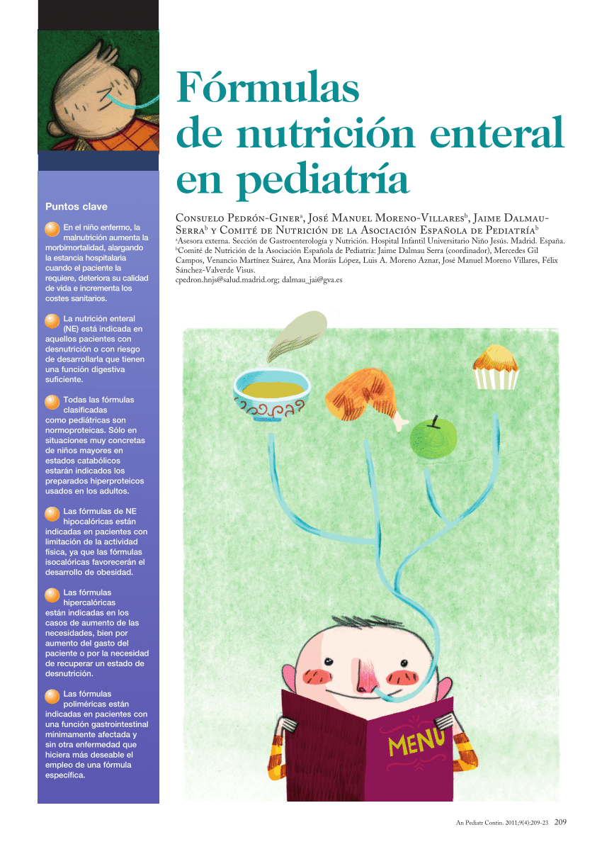 PDF Enteral Nutrition Formulas In Pediatrics