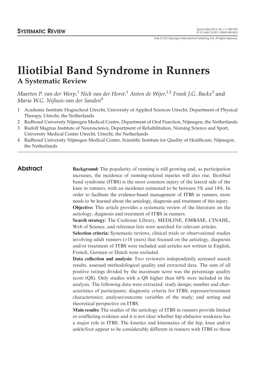 Case Study 11: Iliotibial Band Friction Syndrome - Ankle, Foot and Orthotic  Centre