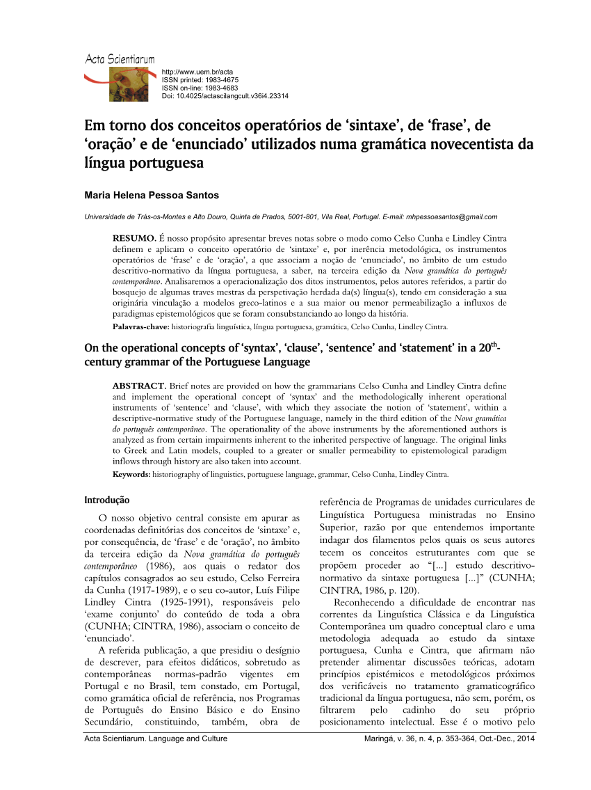 Estudo Da Sintaxe, PDF, Assunto (gramática)