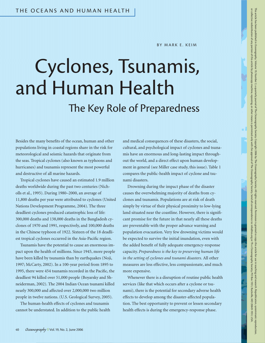 How do cyclones impact human health?
