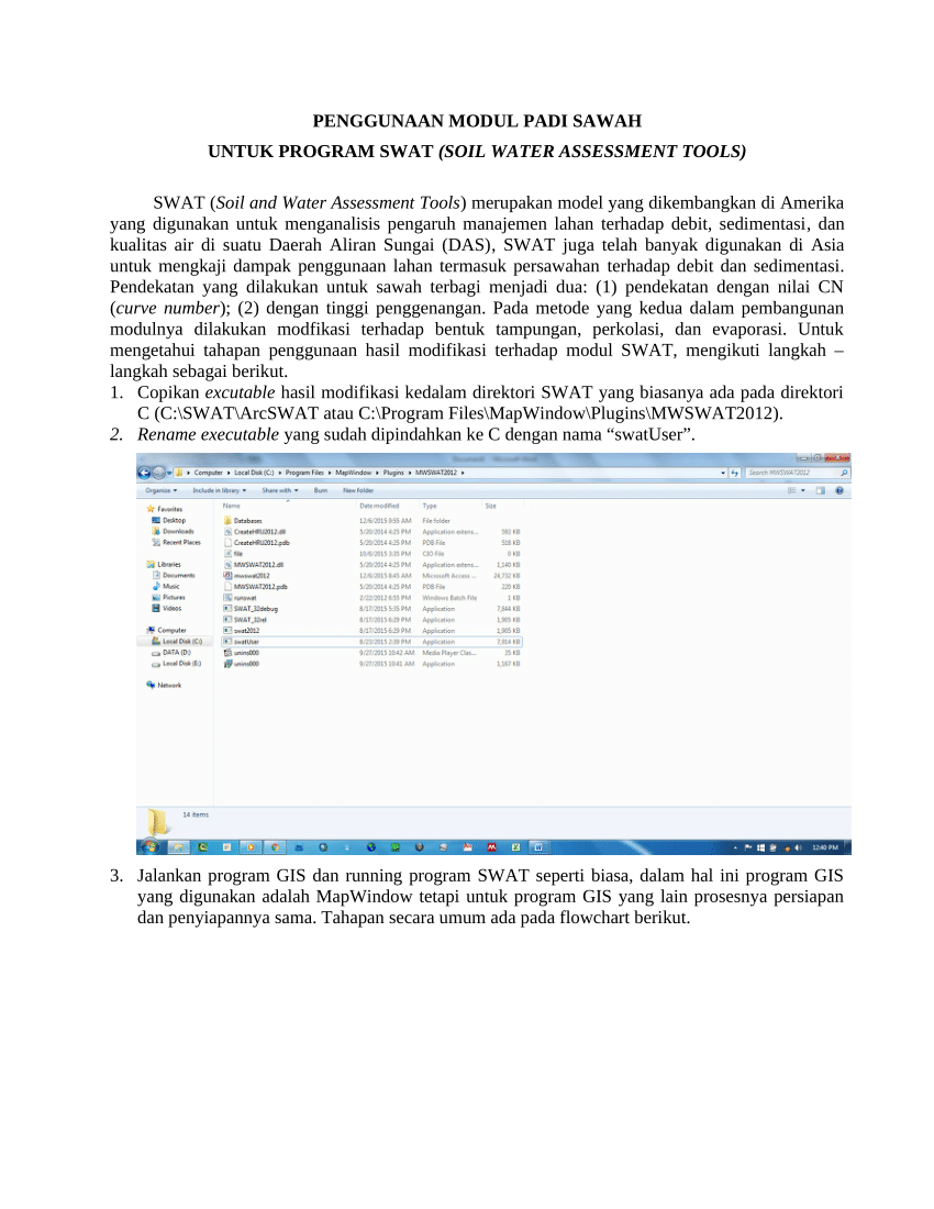 Pdf Penggunaan Modul Sawah Pada Swat