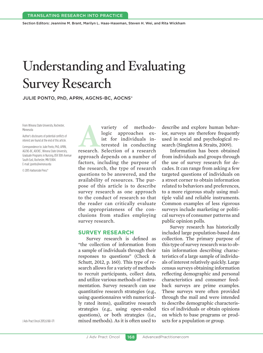 research and survey article