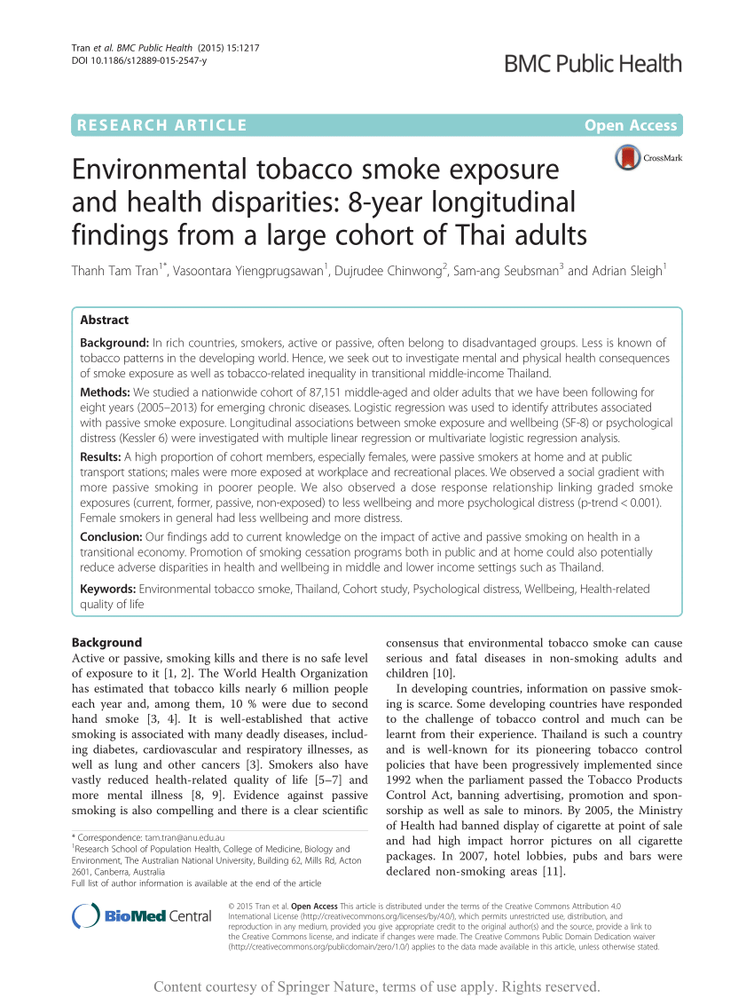 Smoke Exposure - Environmental Health