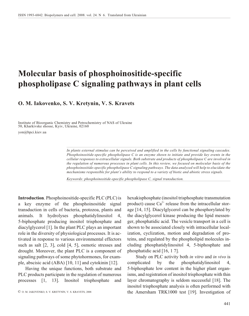 (PDF) Expression of Phosphoinositide-Specific 