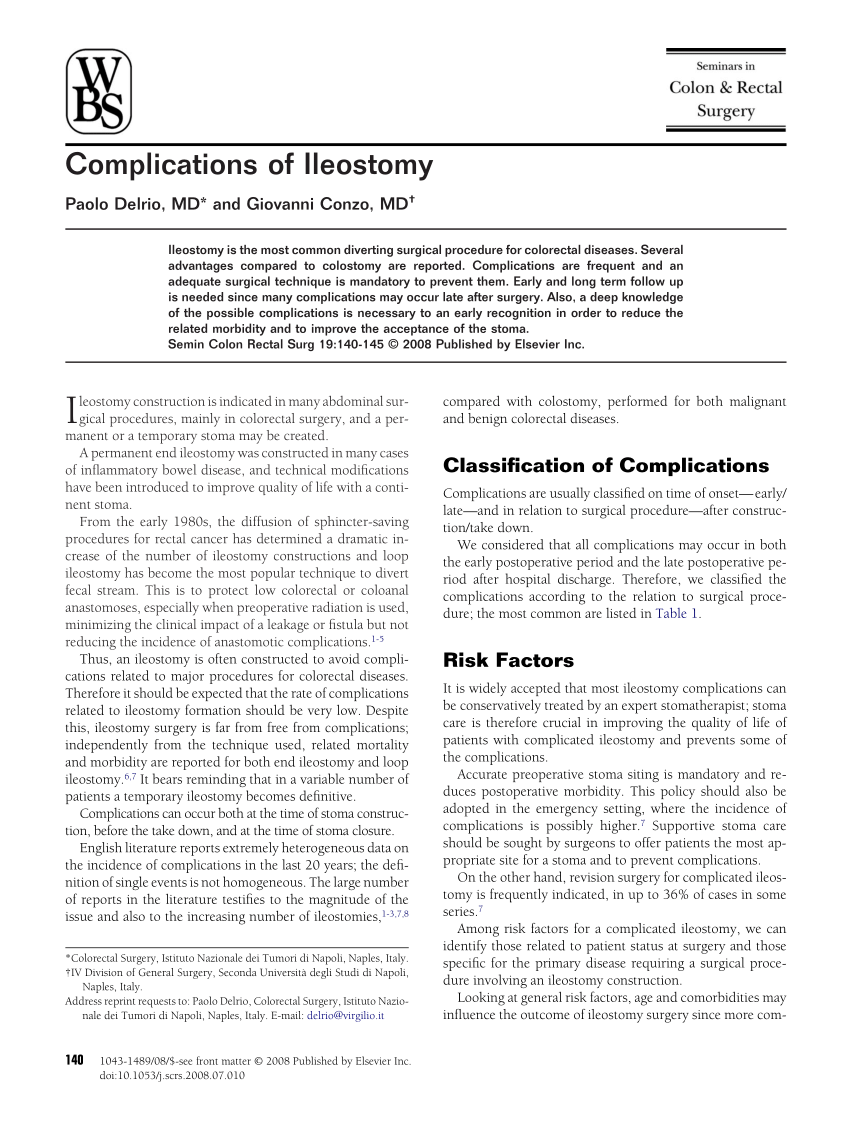 Watch For These Most Common Complications of An Ileostomy