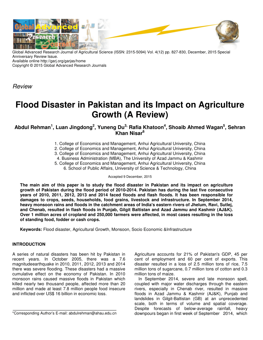 essay on flood in pakistan pdf