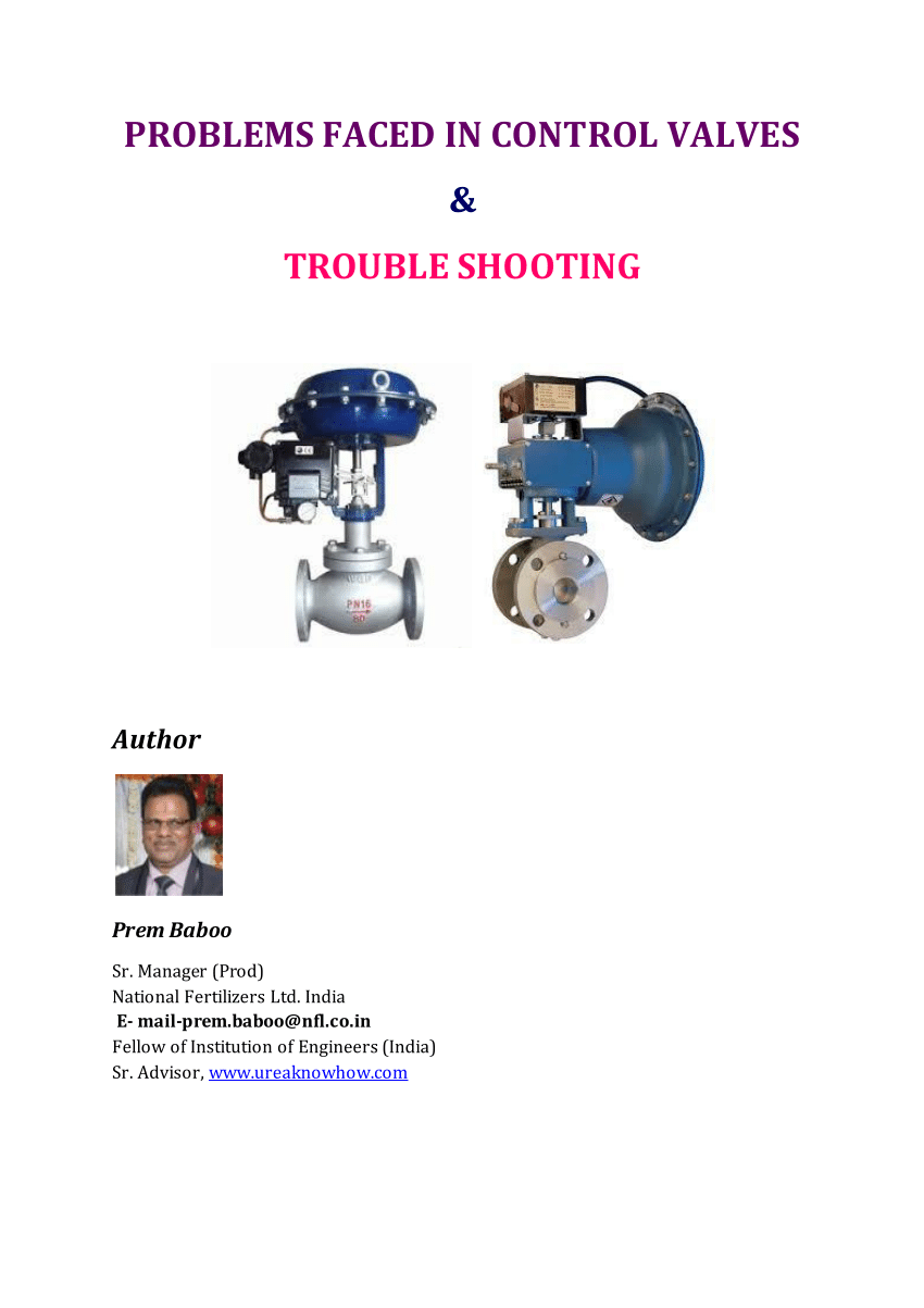 (PDF) PROBLEMS FACED IN CONTROL VALVES & TROUBLE SHOOTING